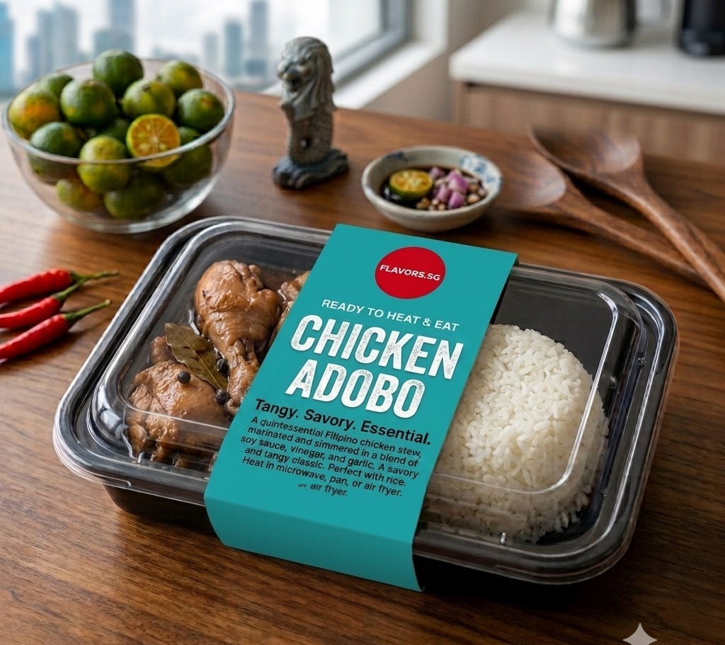Chicken Adobo with rice, tangy and savoury